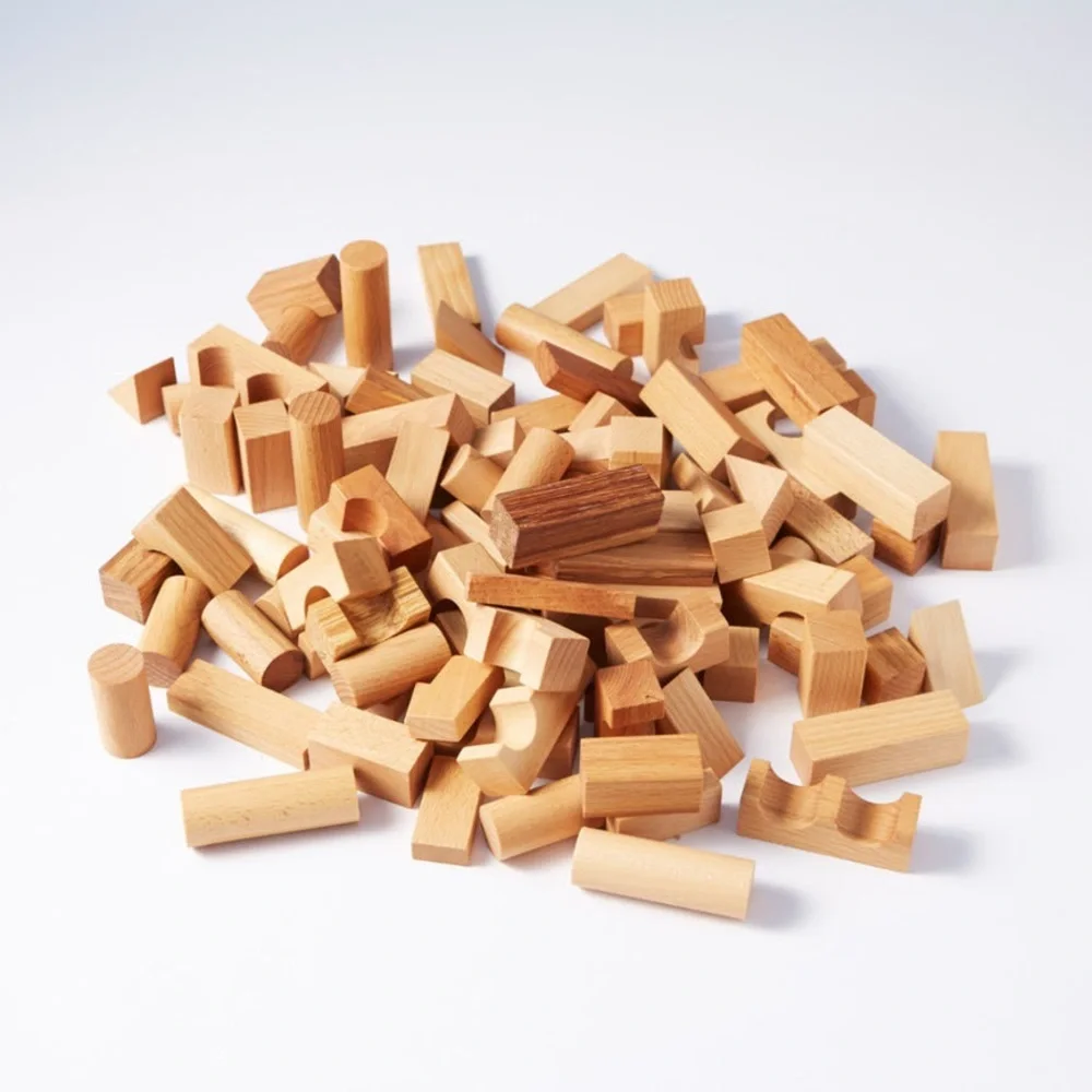 New🌟Anthropologie-Wooden Story Natural Wooden Blocks | 50 pcs